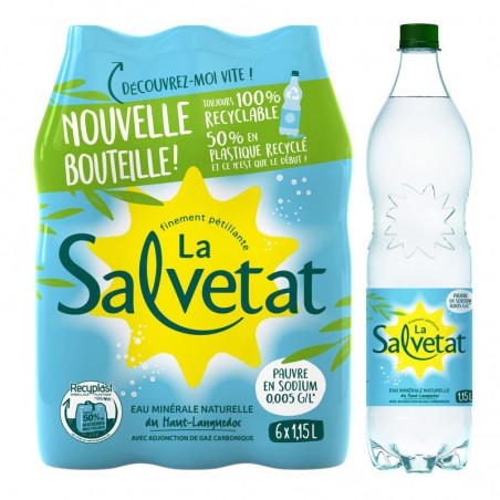 SALVETAT Eau gazeuse 6x1.15L