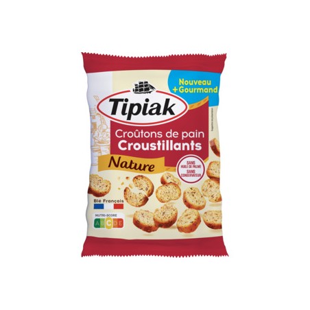 TIPIAK Croûtons de Pain Croustillants Nature - 75g